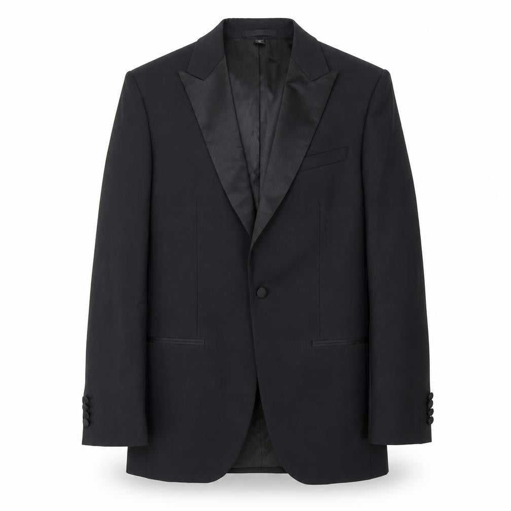 Marks & Spencer Mens Black Wool Jacket Suit Jacket Size 38 Regular