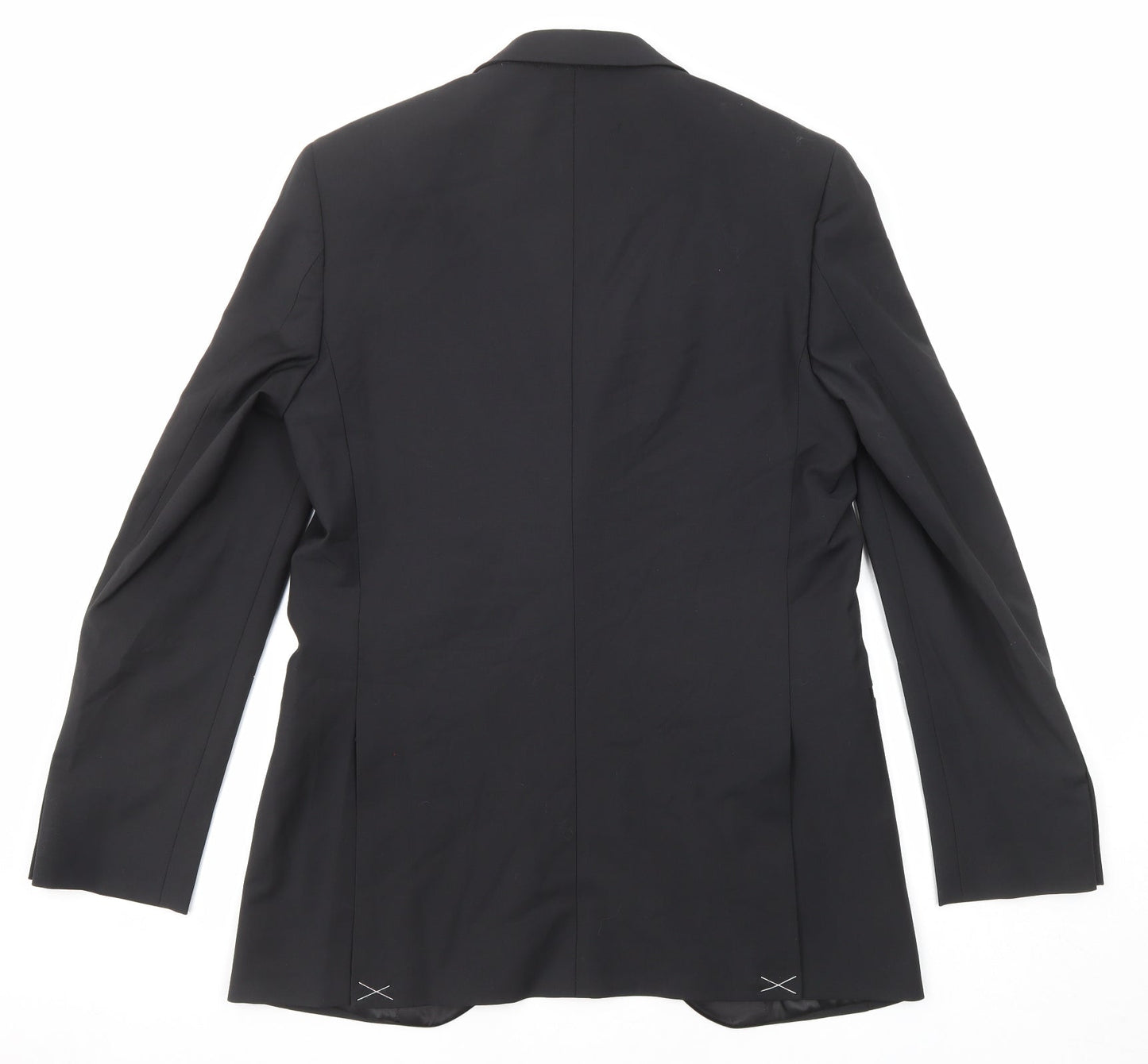 Marks and Spencer Mens Black Wool Jacket Suit Jacket Size 38 Regular