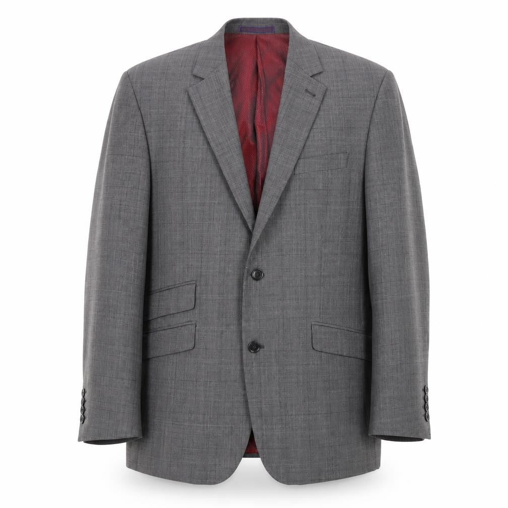 Skopes Mens Grey Check Wool Jacket Suit Jacket Size 42 Regular