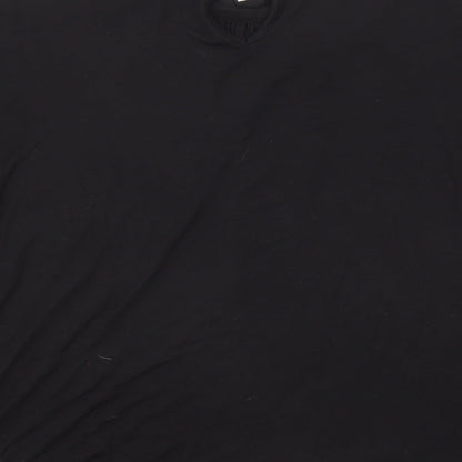 Oasis Womens Black Viscose Basic Blouse Size XL High Neck