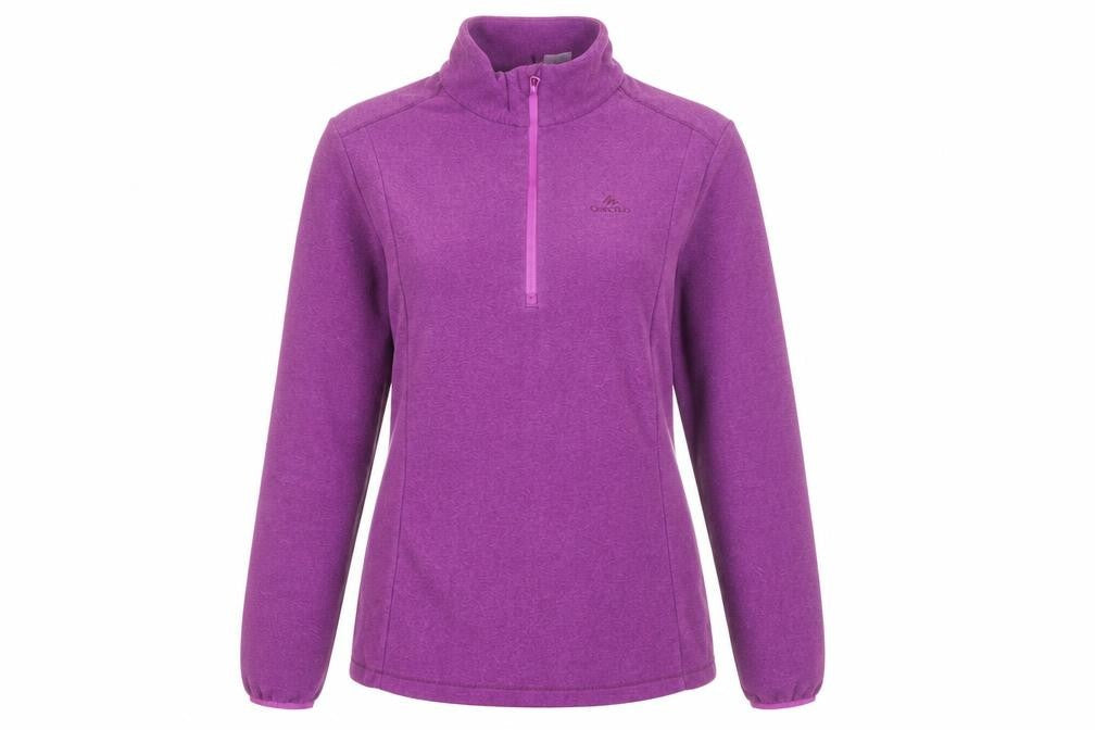 DECATHLON Womens Purple Polyester Pullover Sweatshirt Size 10 Zip