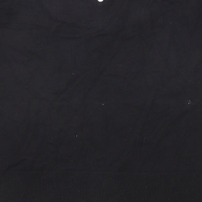 Phase Eight Womens Black Round Neck Viscose Pullover Jumper Size 12