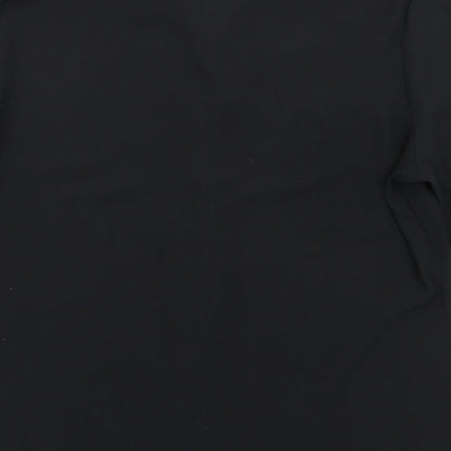 St Michael Womens Black Polyester Basic Button-Up Size 12 Collared