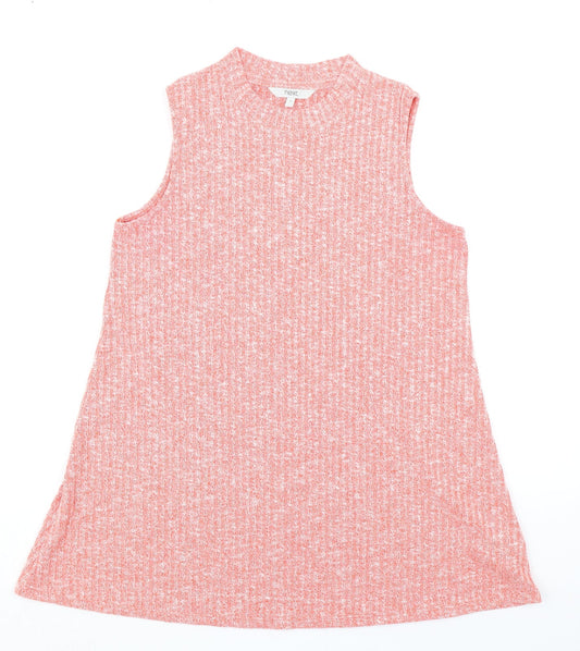 NEXT Womens Orange Polyester Basic Tank Size 10 Mock Neck