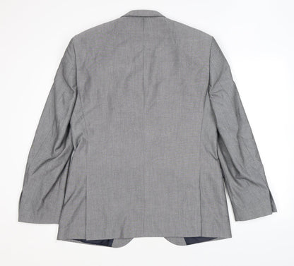 Next Mens Grey Polyester Jacket Suit Jacket Size 40 Regular