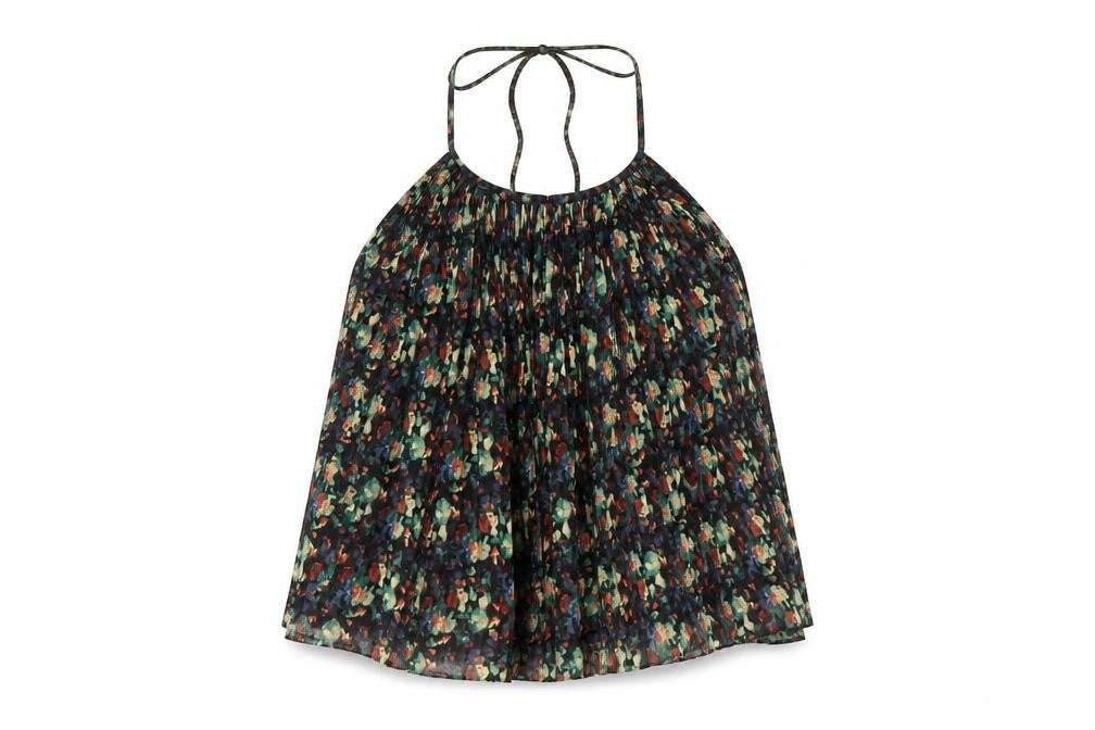 Kimchi Blue Womens Black Floral Polyester Basic Tank Size M Halter