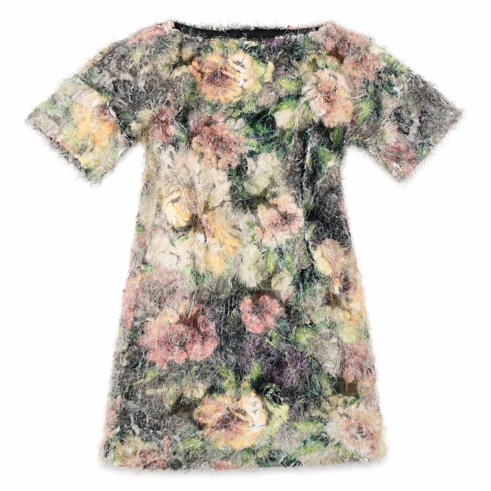 Dori Premiere Womens Multicoloured Floral Polyester Mini Size L Boat Neck Pullover