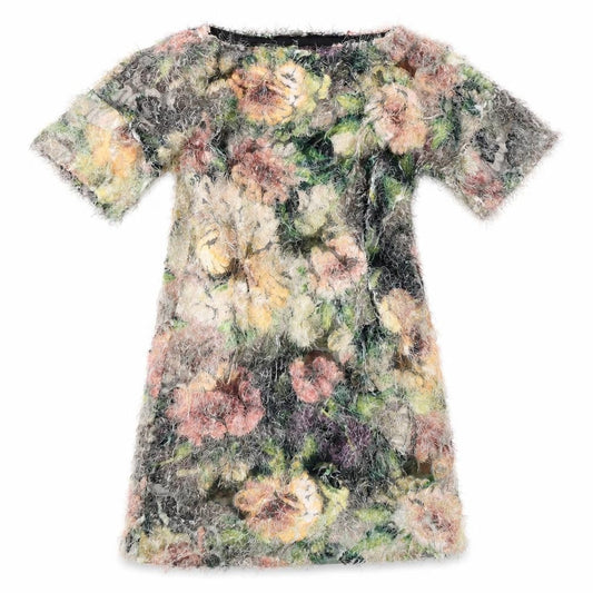 Dori Premiere Womens Multicoloured Floral Polyester Mini Size L Boat Neck Pullover