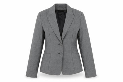 H&M Womens Grey Geometric Polyester Jacket Suit Jacket Size 10