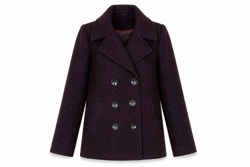 Principles Womens Purple Herringbone Jacket Size 10 Button
