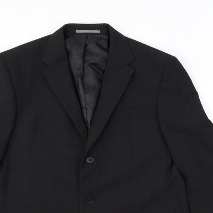 Next Mens Black Polyester Jacket Suit Jacket Size 40 Regular