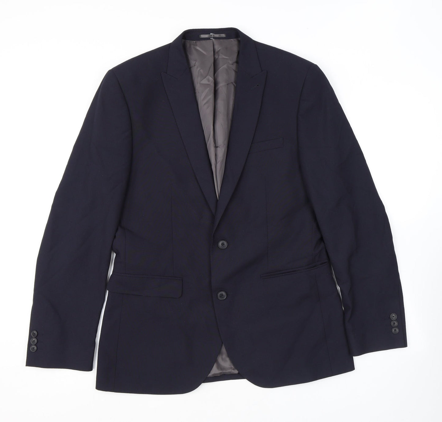 NEXT Mens Blue Polyester Jacket Suit Jacket Size 40 Regular