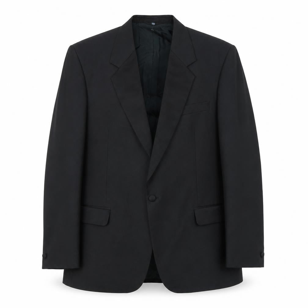 Executex Mens Black Polyester Tuxedo Suit Jacket Size 44 Regular