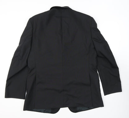 Executex Mens Black Polyester Tuxedo Suit Jacket Size 44 Regular