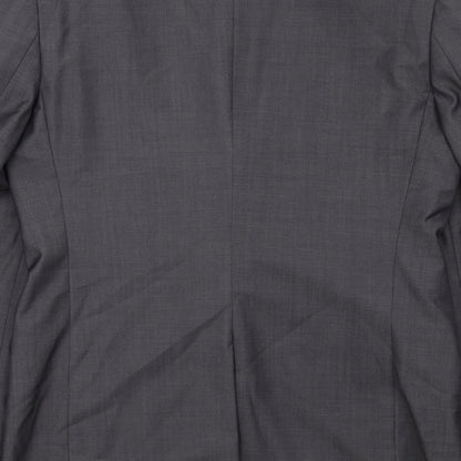 Brand and care label for Autograph men’s grey wool jacket suit jacket, size 38, regular