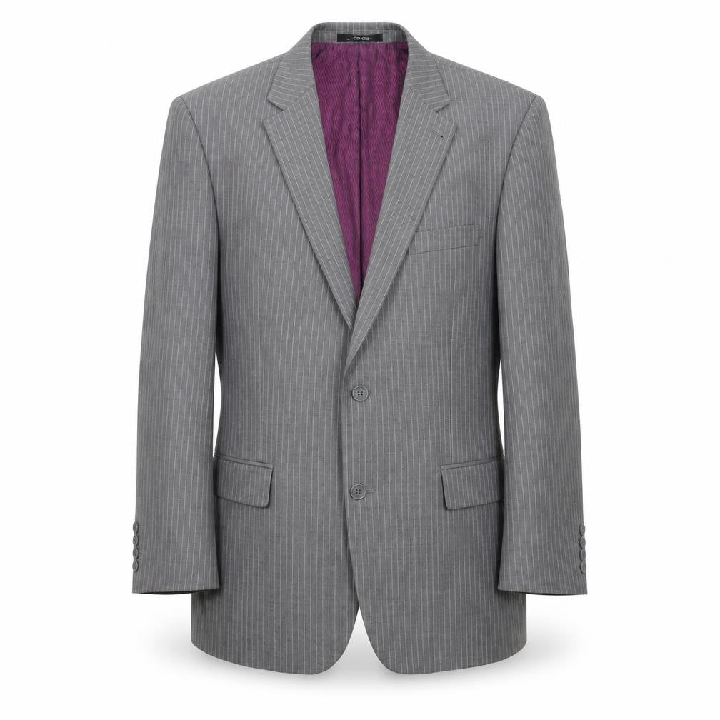 Skopes Mens Grey Striped Wool Jacket Suit Jacket Size 42 Regular