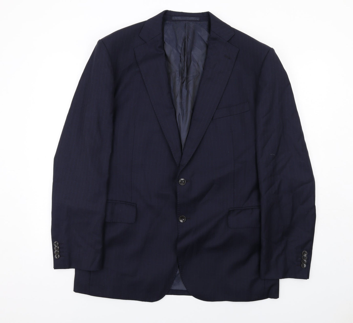 Marks and Spencer Mens Blue Wool Jacket Suit Jacket Size 42 Regular