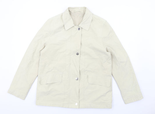 Berkertex Womens Beige Jacket Size 10 Zip