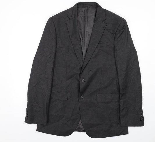 Marks and Spencer Mens Grey Polyester Jacket Suit Jacket Size 40 Regular