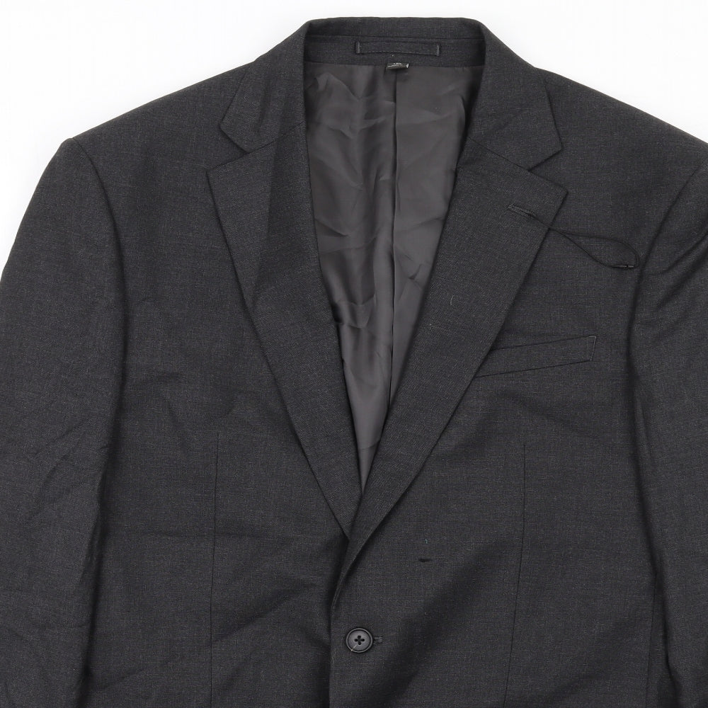 Marks and Spencer Mens Grey Polyester Jacket Suit Jacket Size 40 Regular