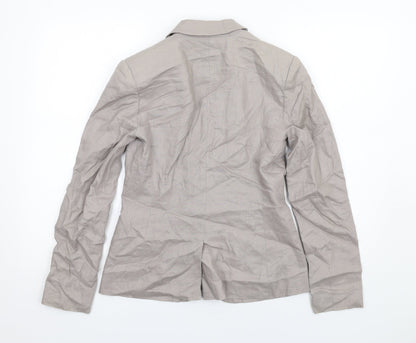 Great Plains Womens Grey Linen Jacket Blazer Size XS