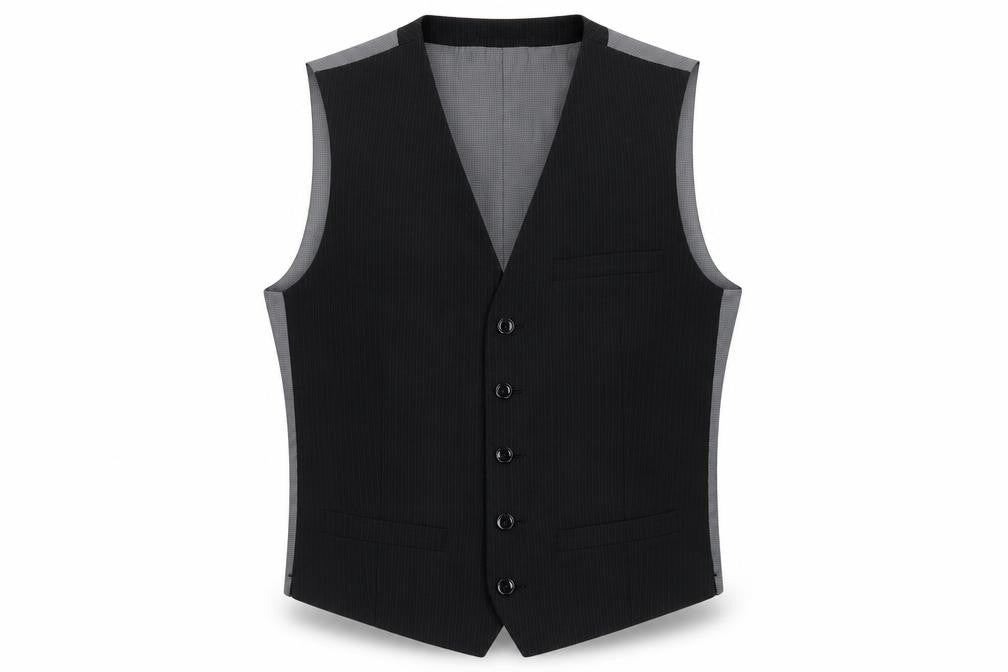 Marks & Spencer Mens Grey Polyester Jacket Suit Waistcoat Size S Regular