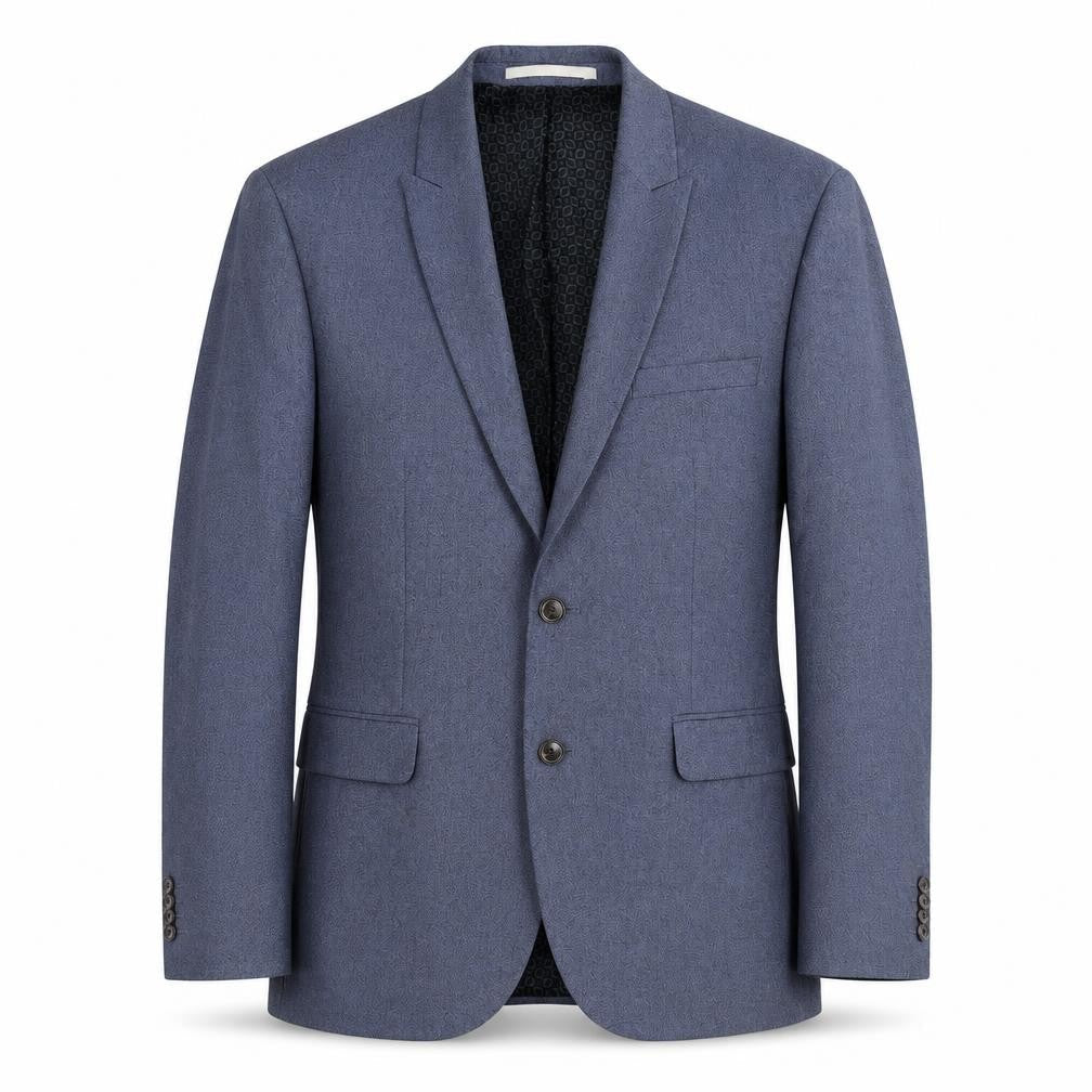 Burton Mens Blue Polyester Jacket Suit Jacket Size 40 Regular