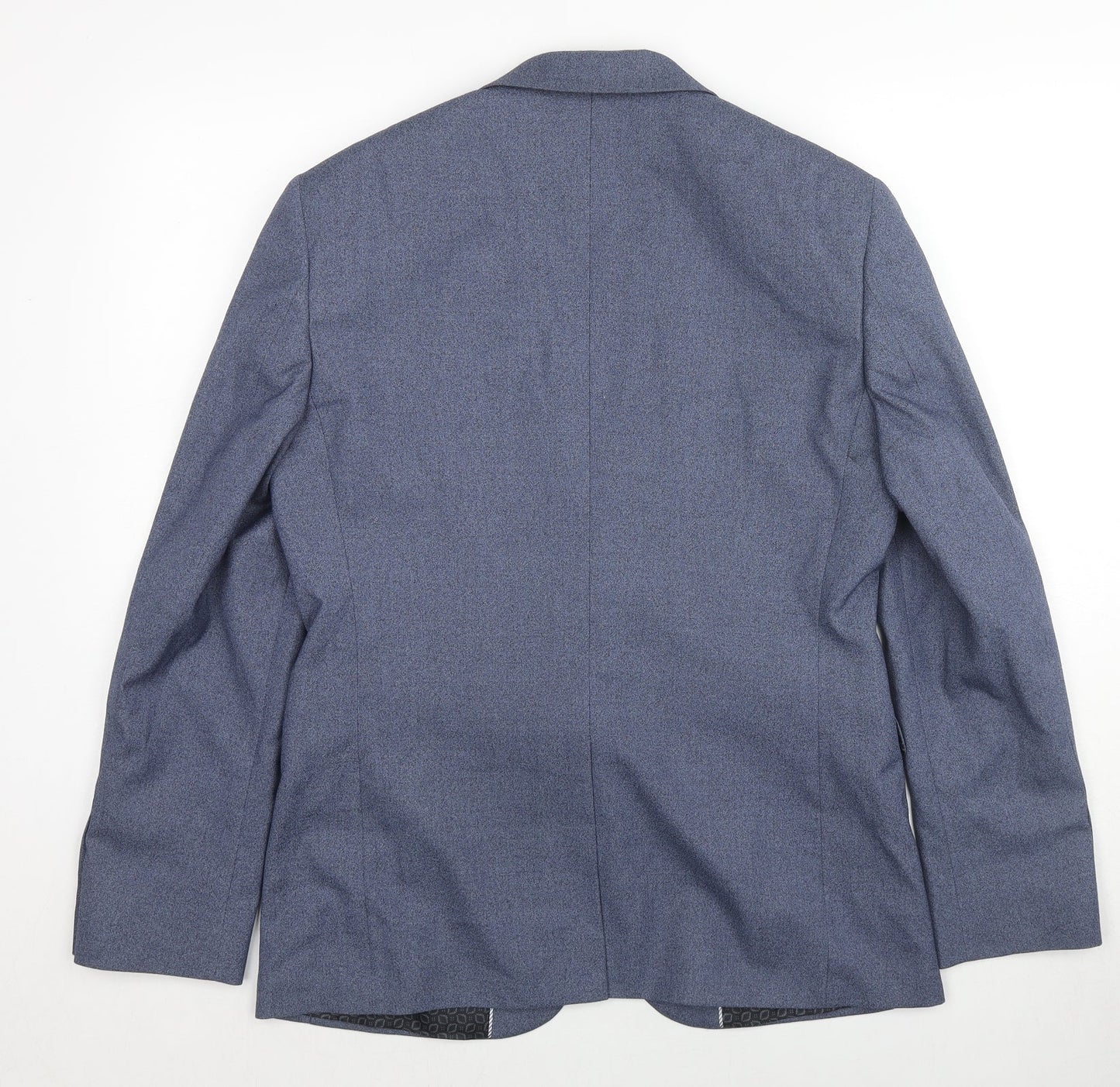 Burton Mens Blue Polyester Jacket Suit Jacket Size 40 Regular