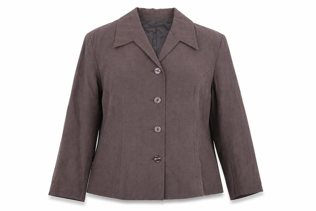 St Michael Womens Brown Jacket Blazer Size 14 Button