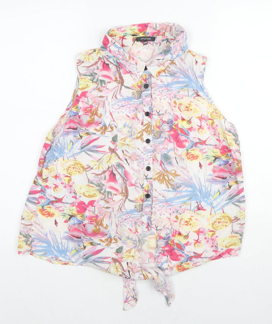 Intuition Womens Multicoloured Floral Viscose Basic Button-Up Size 12 Collared - Size 12-14