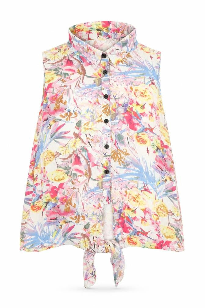 Intuition Womens Multicoloured Floral Viscose Basic Button-Up Size 12 Collared - Size 12-14