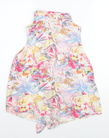 Intuition Womens Multicoloured Floral Viscose Basic Button-Up Size 12 Collared - Size 12-14