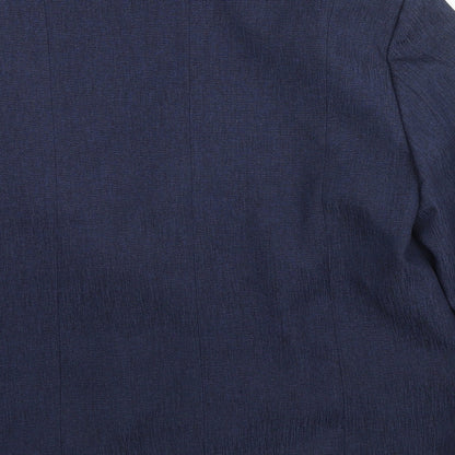 EWM Womens Blue Jacket Blazer Size 12 Button