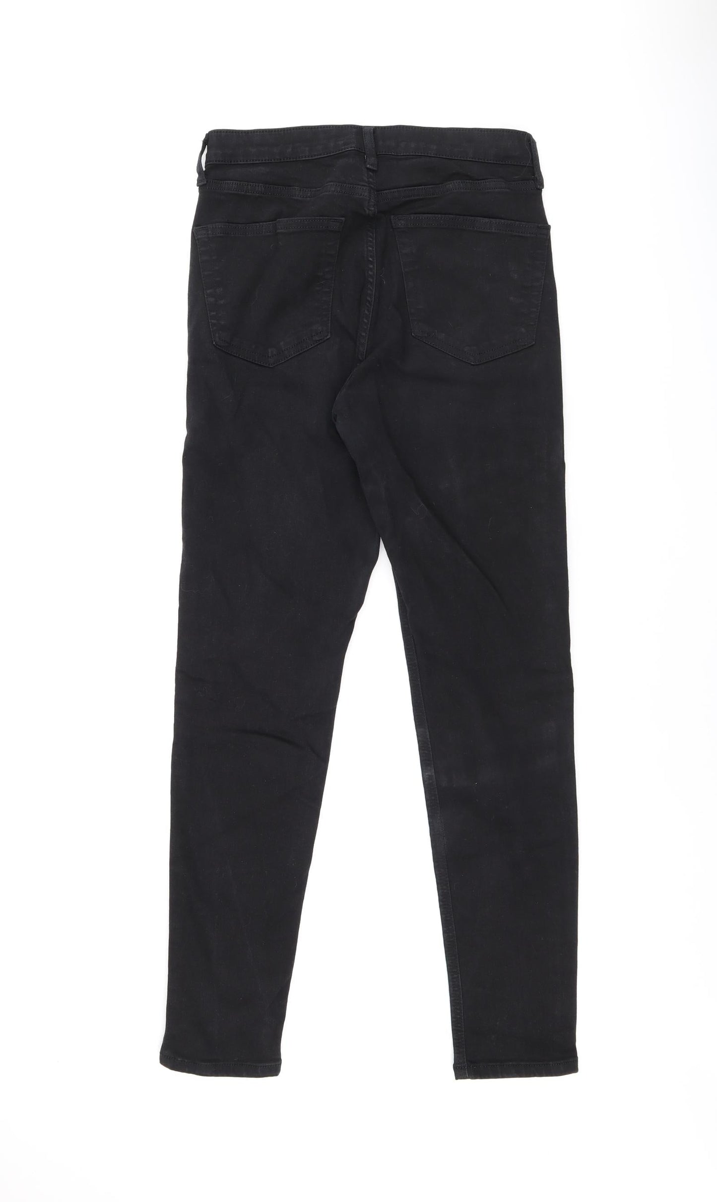 Topshop Womens Black Cotton Skinny Jeans Size 28 in L32 in Regular Zip