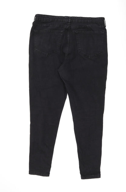 Preloved Do Not Think Twice Womens Black Cotton Jegging Jeans Size 35 in L27 in Regular - Back