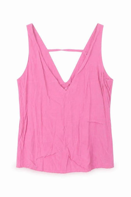 & Other Stories Womens Pink Viscose Camisole Blouse Size 6 V-Neck
