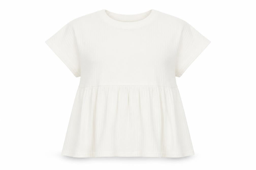 Boohoo Womens White Polyester Basic T-Shirt Size 8 Round Neck