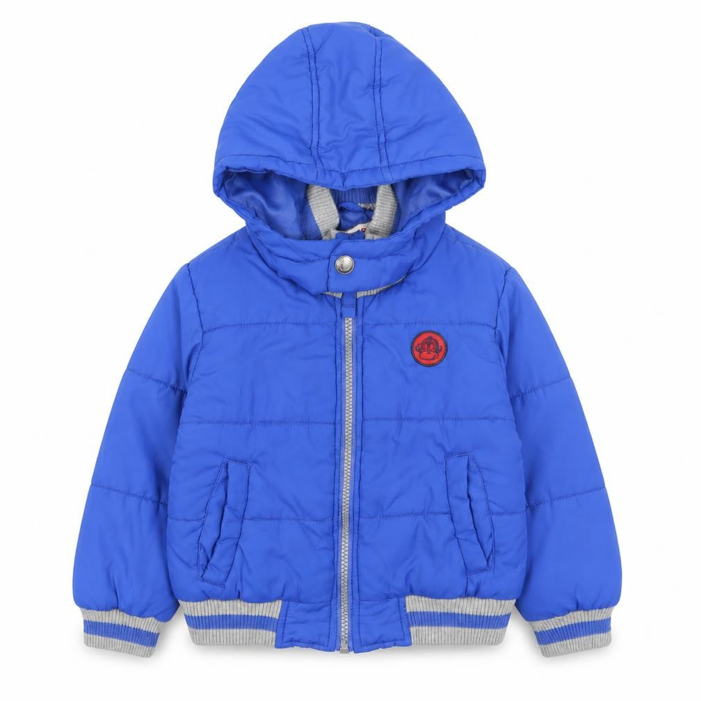 Blue Zoo Boys Blue Basic Coat Coat Size 3-4 Years Zip