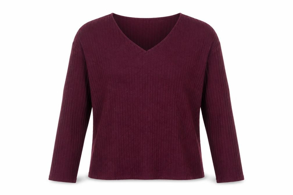 Gap Womens Purple V-Neck Polyester Pullover Jumper Size S
