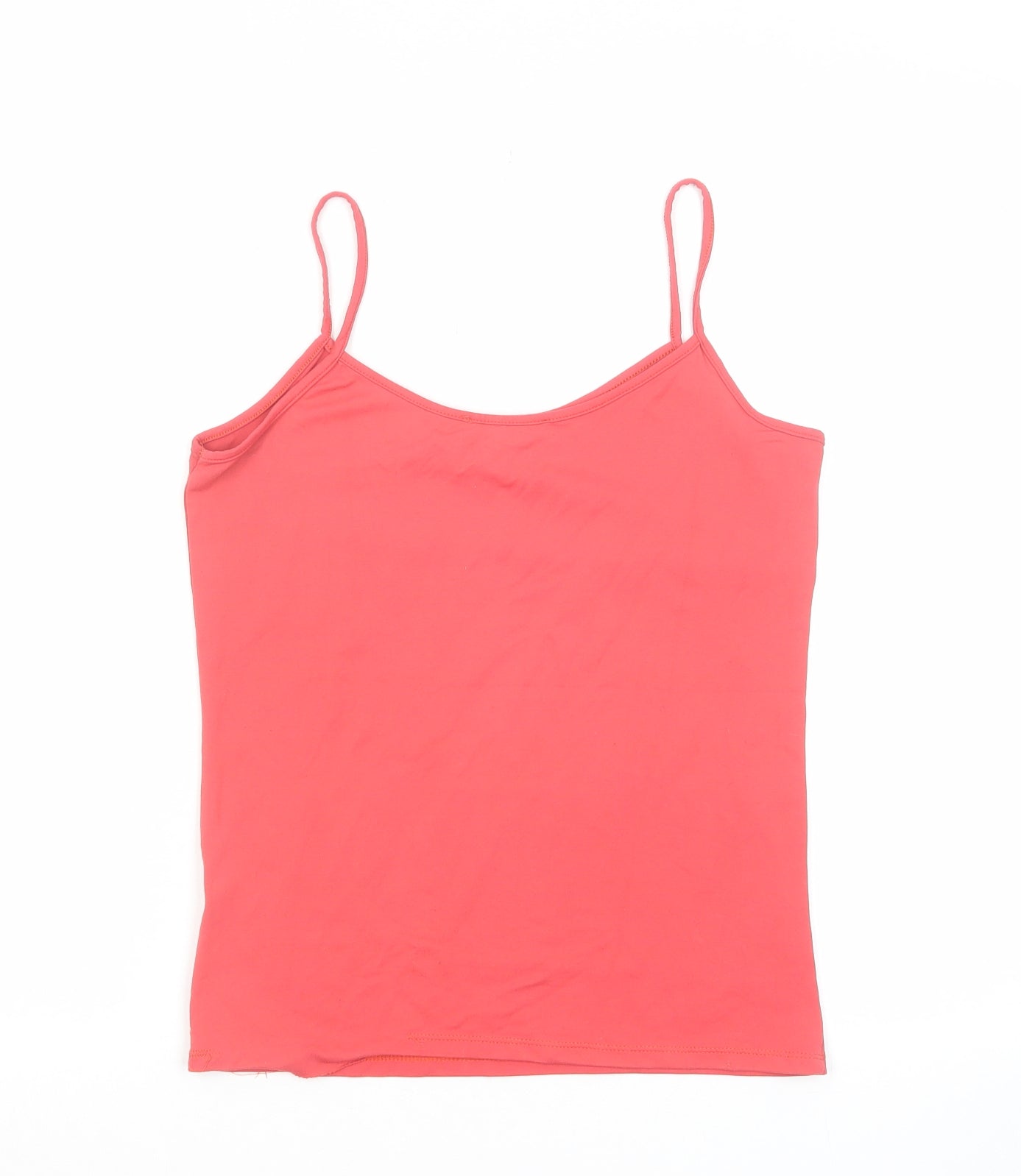 Zara Womens Pink Cotton Basic Tank Size M Round Neck