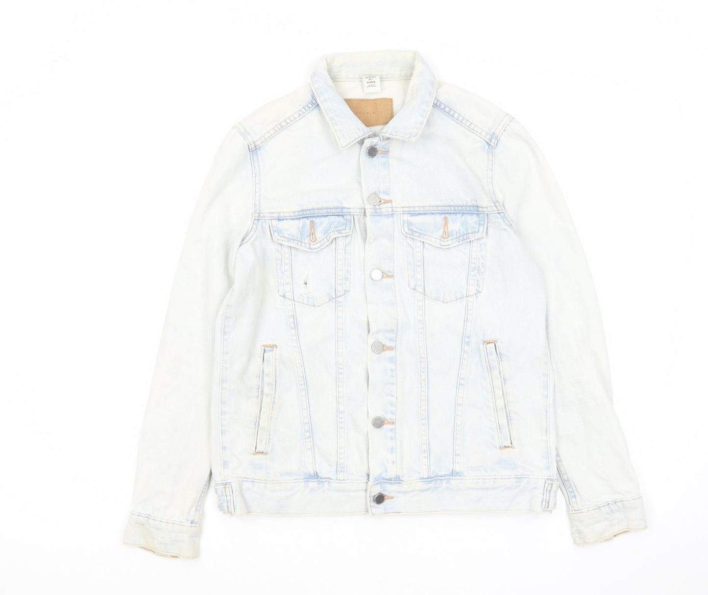 H&M Womens Blue Jacket Size 8 Button