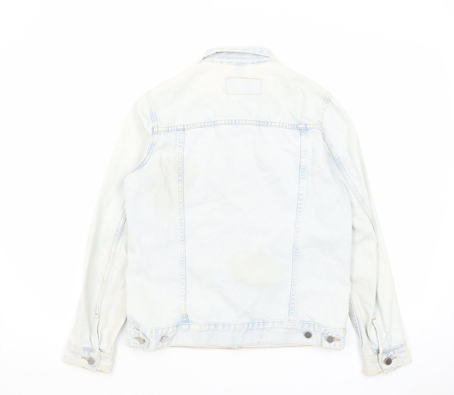 H&M Womens Blue Jacket Size 8 Button