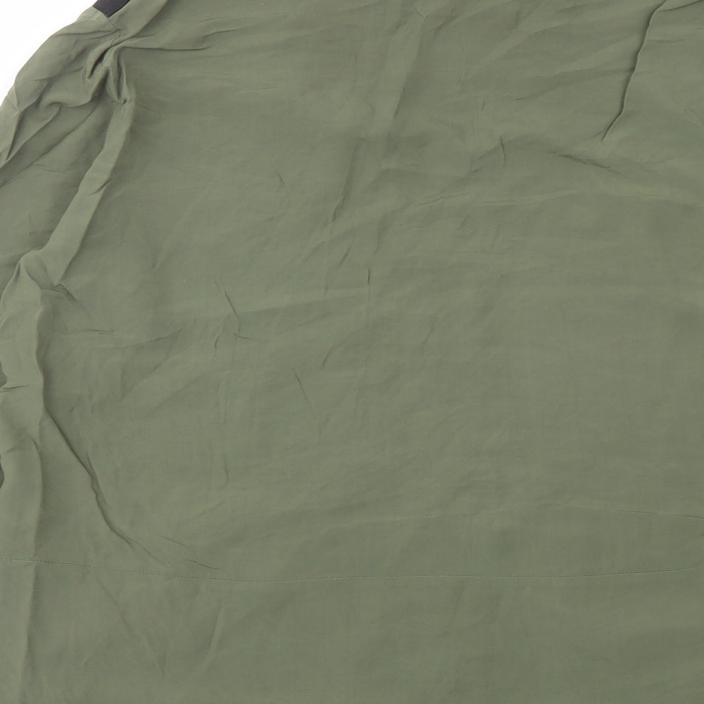 Oasis Womens Gold Viscose Basic Button-Up Size 14 V-Neck