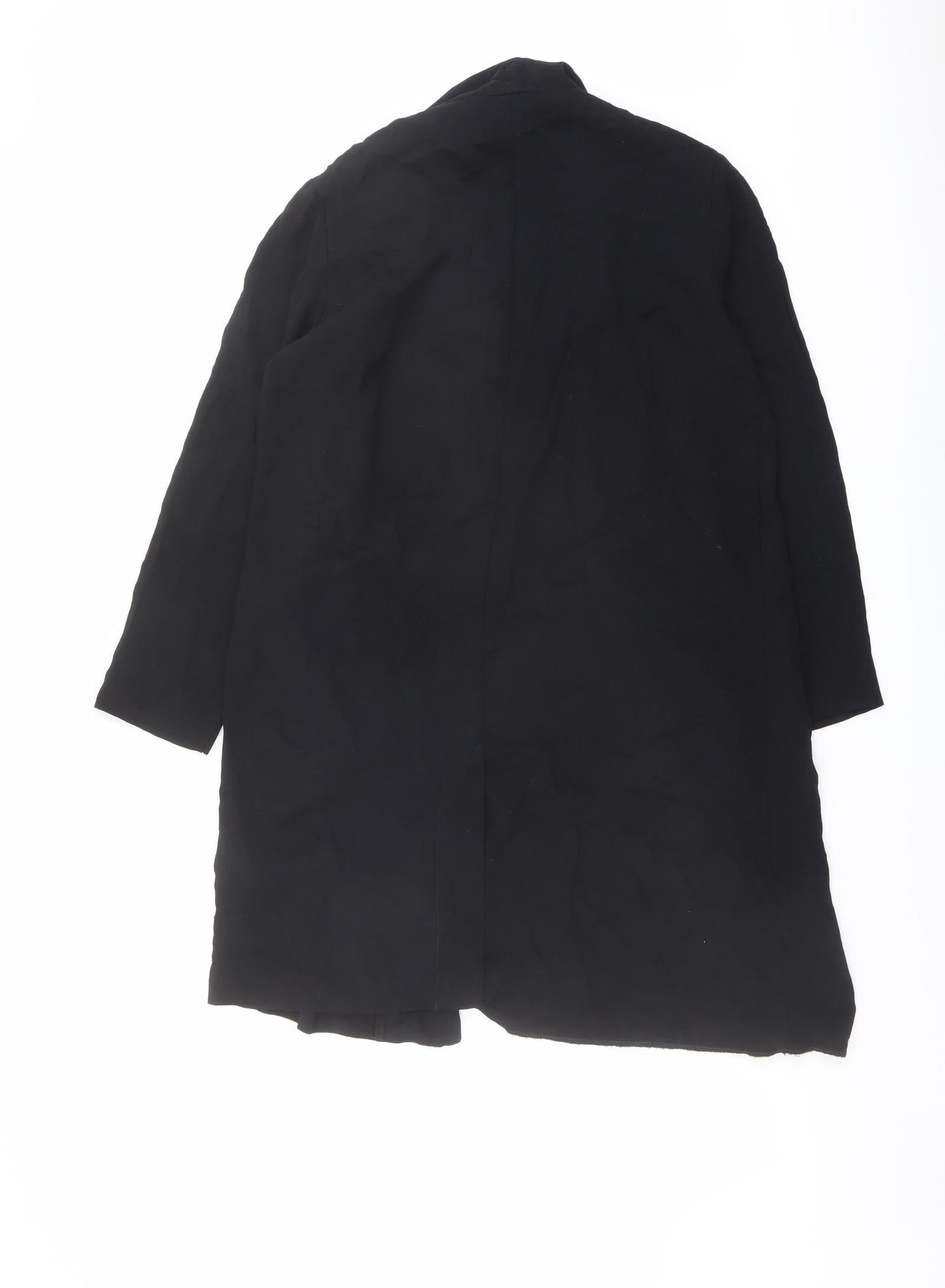 ASOS Womens Black Overcoat Coat Size 10