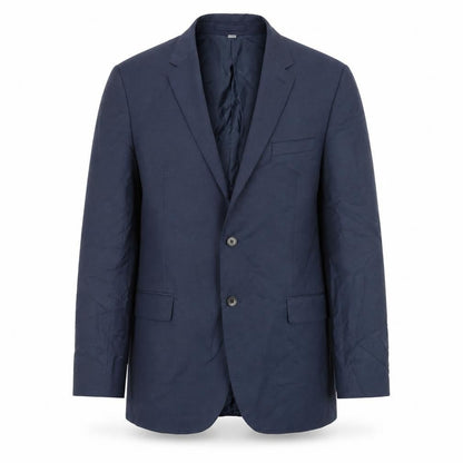 Front view of Autograph men’s blue wool jacket suit jacket, size 44, regular