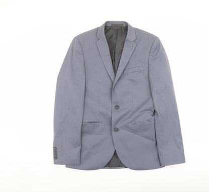 Next Mens Blue Polyester Jacket Suit Jacket Size 36 Regular