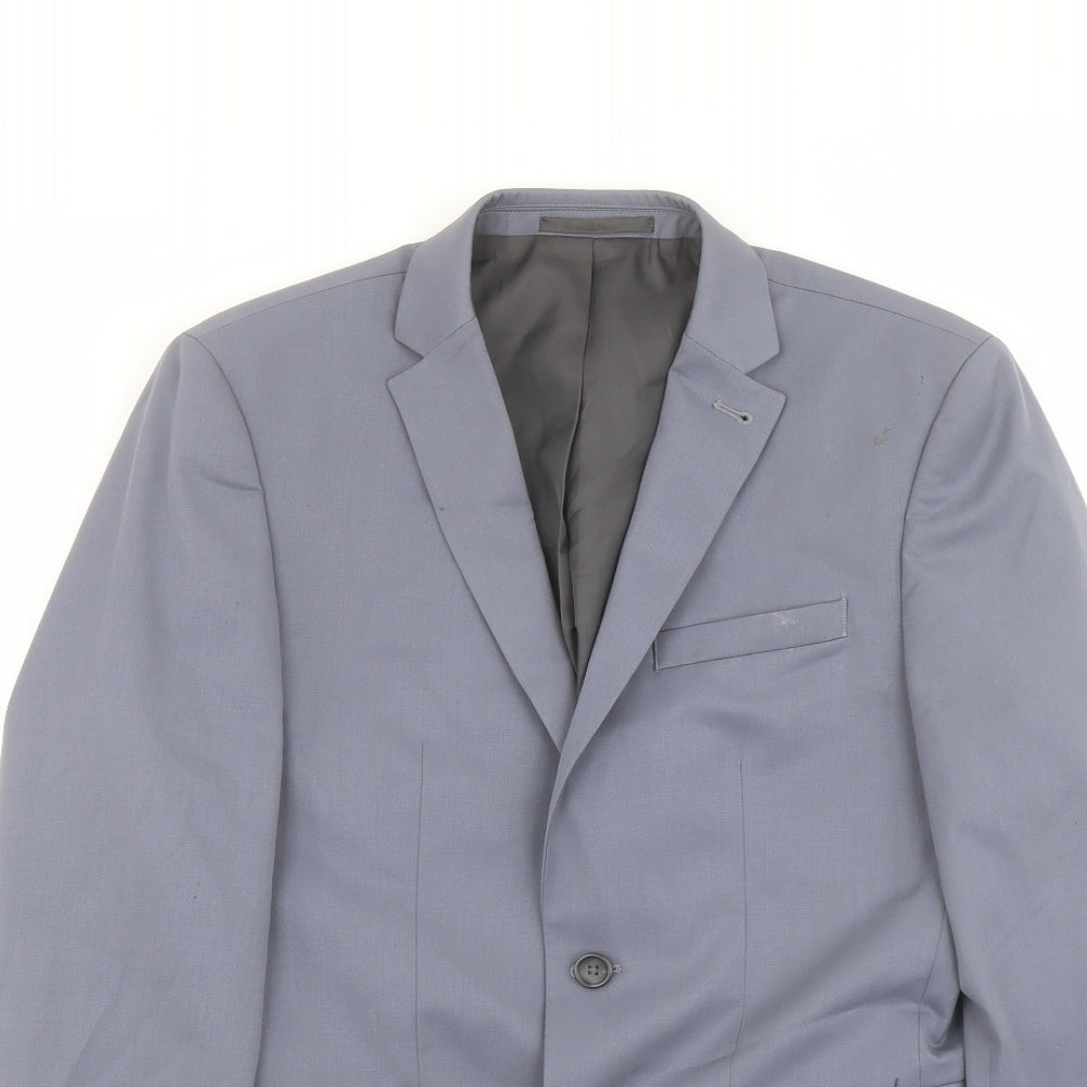 NEXT Mens Blue Polyester Jacket Suit Jacket Size 36 Regular