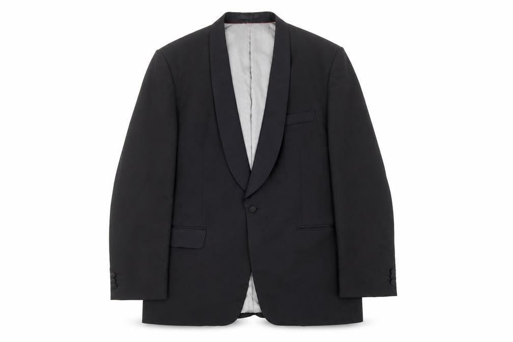 Armando Mens Black Polyester Tuxedo Suit Jacket Size 44 Regular