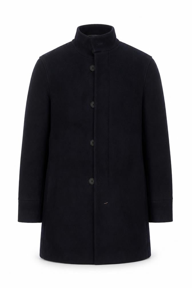 Marks & Spencer Mens Blue Overcoat Coat Size S Button