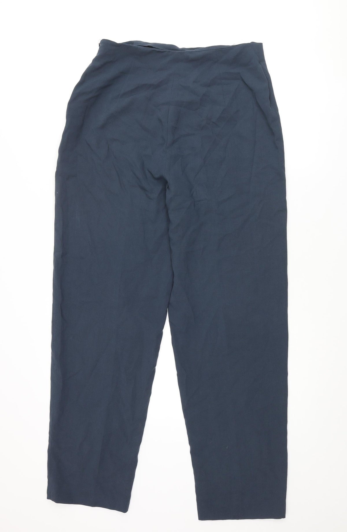 Planet Womens Blue Polyester Trousers Size 30 in L30 in Regular Zip